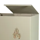 Rektangulær metalpilleholder med 4 hjul lavet i Italien - Aquila Viadurini