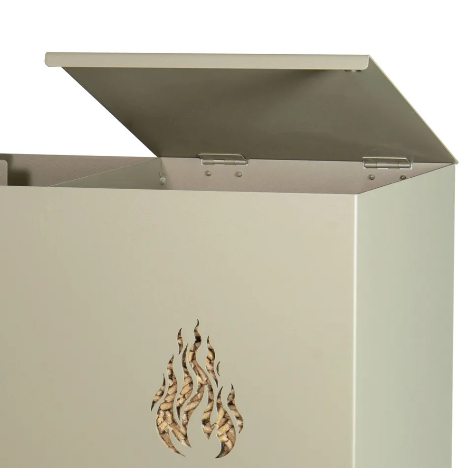 Rektangulær metalpilleholder med 4 hjul lavet i Italien - Aquila Viadurini