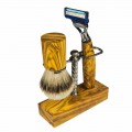 Razor Holder and Barbering Brush, Made in Italy Artisan Product - Diplo