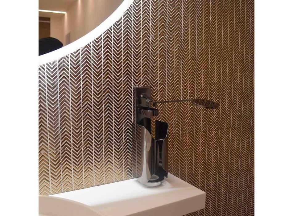 Vægmonteret sæbeholder i forgyldt stål og 7 italienske luksus finish - Aleida Viadurini