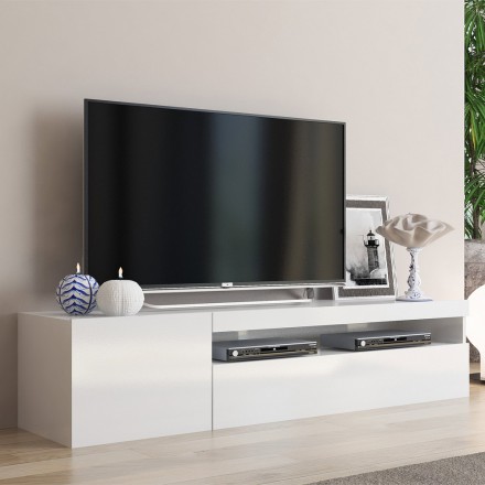 Italiensk Design Stue Træ TV Stand med åbent rum - Suzana Viadurini