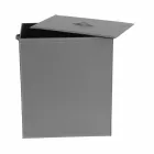 Vasketøjskurv i læder med en rektangulær base design Peter Viadurini