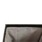 Vasketøjskurv i læder med en rektangulær base design Peter Viadurini