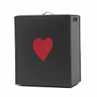 Moderne lædervaske kurv lavet i Italien Adele, hjerteindsats Viadurini