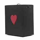 Moderne lædervaske kurv lavet i Italien Adele, hjerteindsats Viadurini