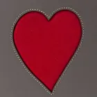 Moderne lædervaske kurv lavet i Italien Adele, hjerteindsats Viadurini