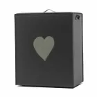 Moderne lædervaske kurv lavet i Italien Adele, hjerteindsats Viadurini