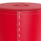 Oval vasketøjskurv i Riky regenereret læder lavet i Italien Viadurini