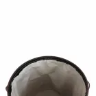 Oval vasketøjskurv i Riky regenereret læder lavet i Italien Viadurini