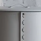 Oval vasketøjskurv i Riky regenereret læder lavet i Italien Viadurini