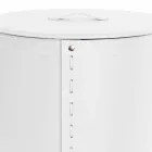 Oval vasketøjskurv i Riky regenereret læder lavet i Italien Viadurini