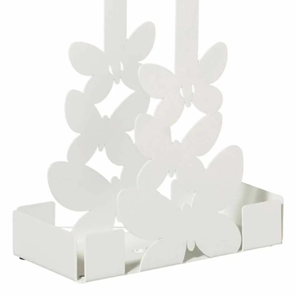 Dobbelt kop holder i hvidt, beige eller elfenben jern fremstillet i Italien - Leiden Viadurini