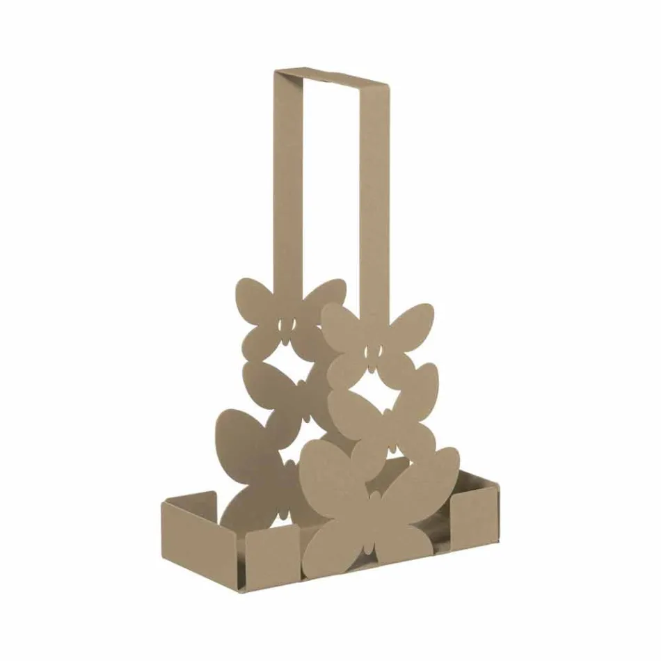 Dobbelt kop holder i hvidt, beige eller elfenben jern fremstillet i Italien - Leiden Viadurini