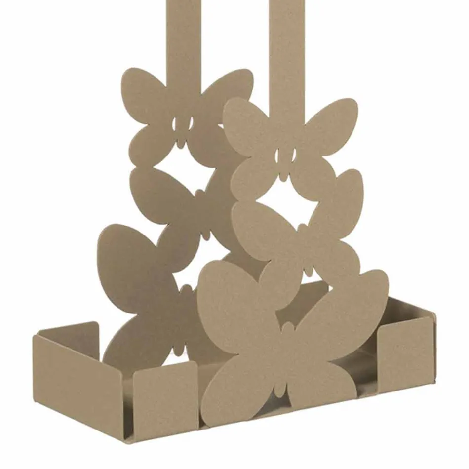 Dobbelt kop holder i hvidt, beige eller elfenben jern fremstillet i Italien - Leiden Viadurini