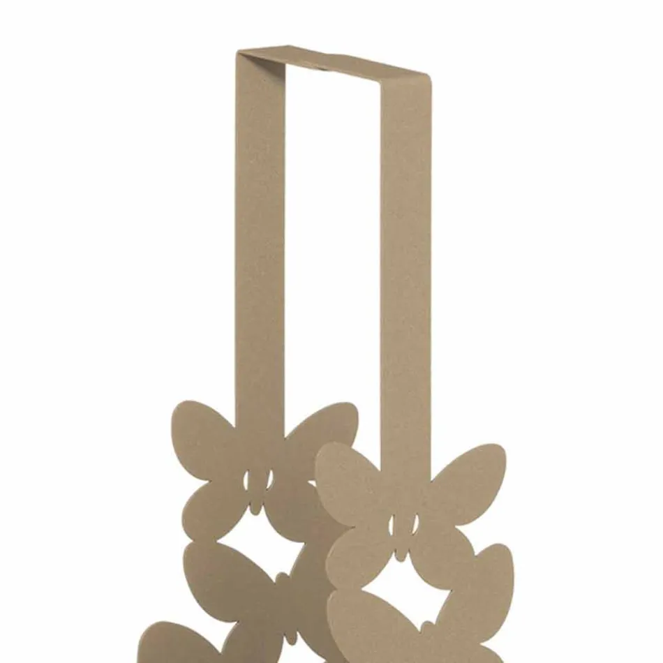 Dobbelt kop holder i hvidt, beige eller elfenben jern fremstillet i Italien - Leiden Viadurini