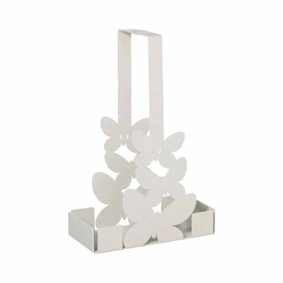 Dobbelt kop holder i hvidt, beige eller elfenben jern fremstillet i Italien - Leiden Viadurini