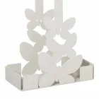 Dobbelt kop holder i hvidt, beige eller elfenben jern fremstillet i Italien - Leiden Viadurini