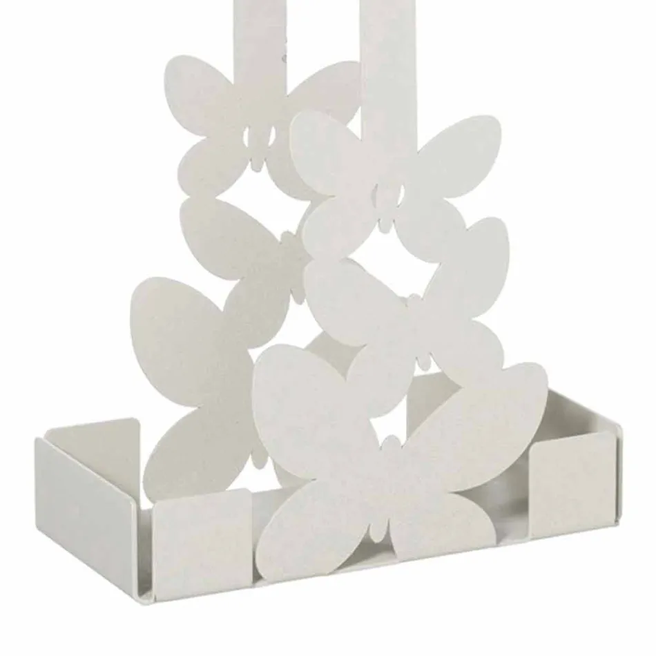 Dobbelt kop holder i hvidt, beige eller elfenben jern fremstillet i Italien - Leiden Viadurini