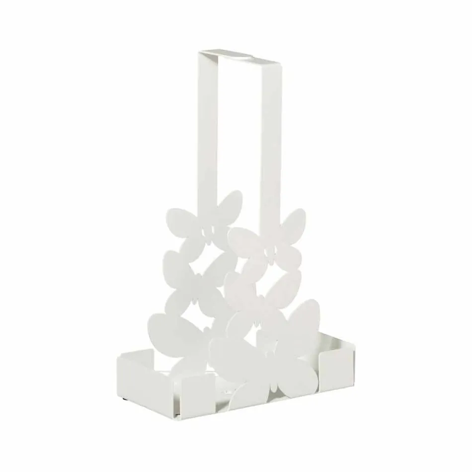 Dobbelt kop holder i hvidt, beige eller elfenben jern fremstillet i Italien - Leiden Viadurini