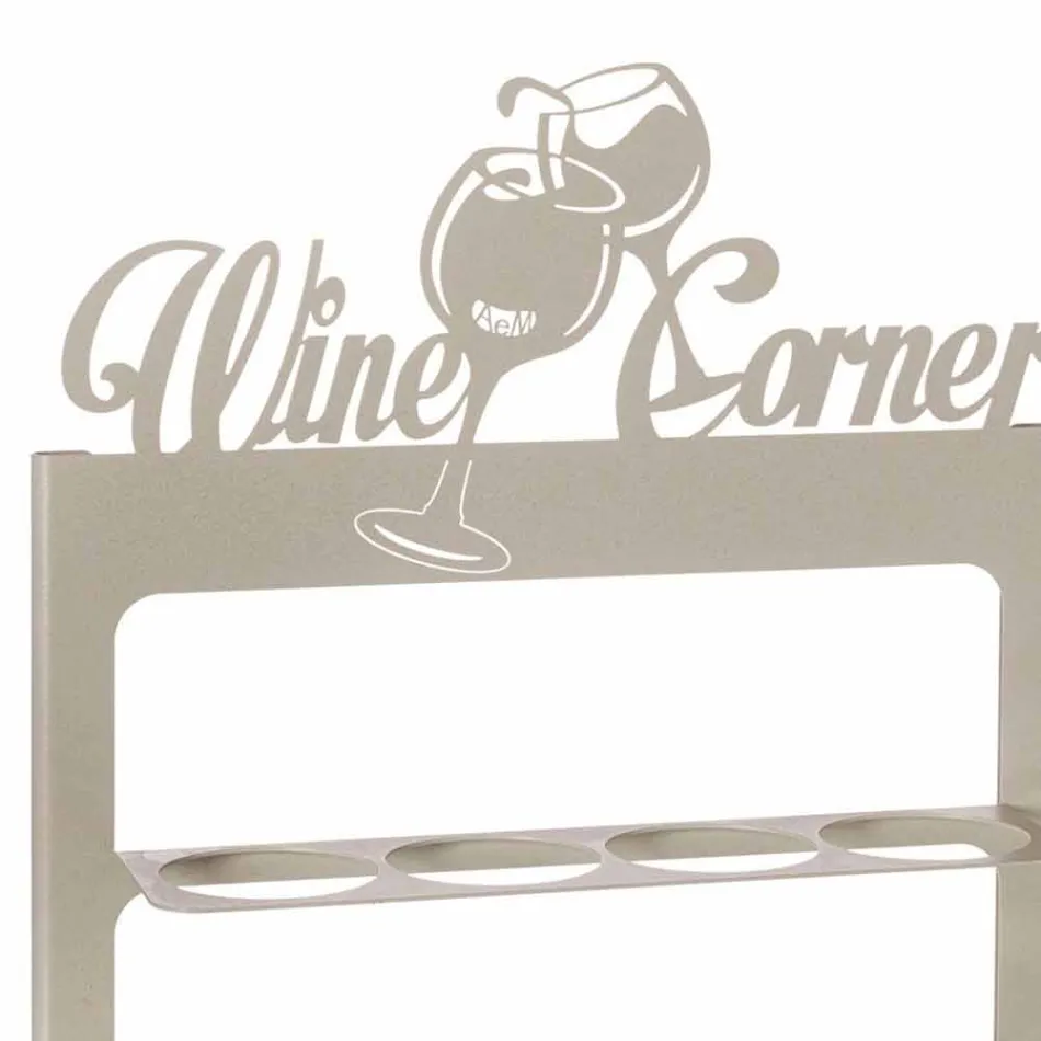 Håndlavet flaskeholder i ædle jern Fremstillet i Italien - Maste Viadurini