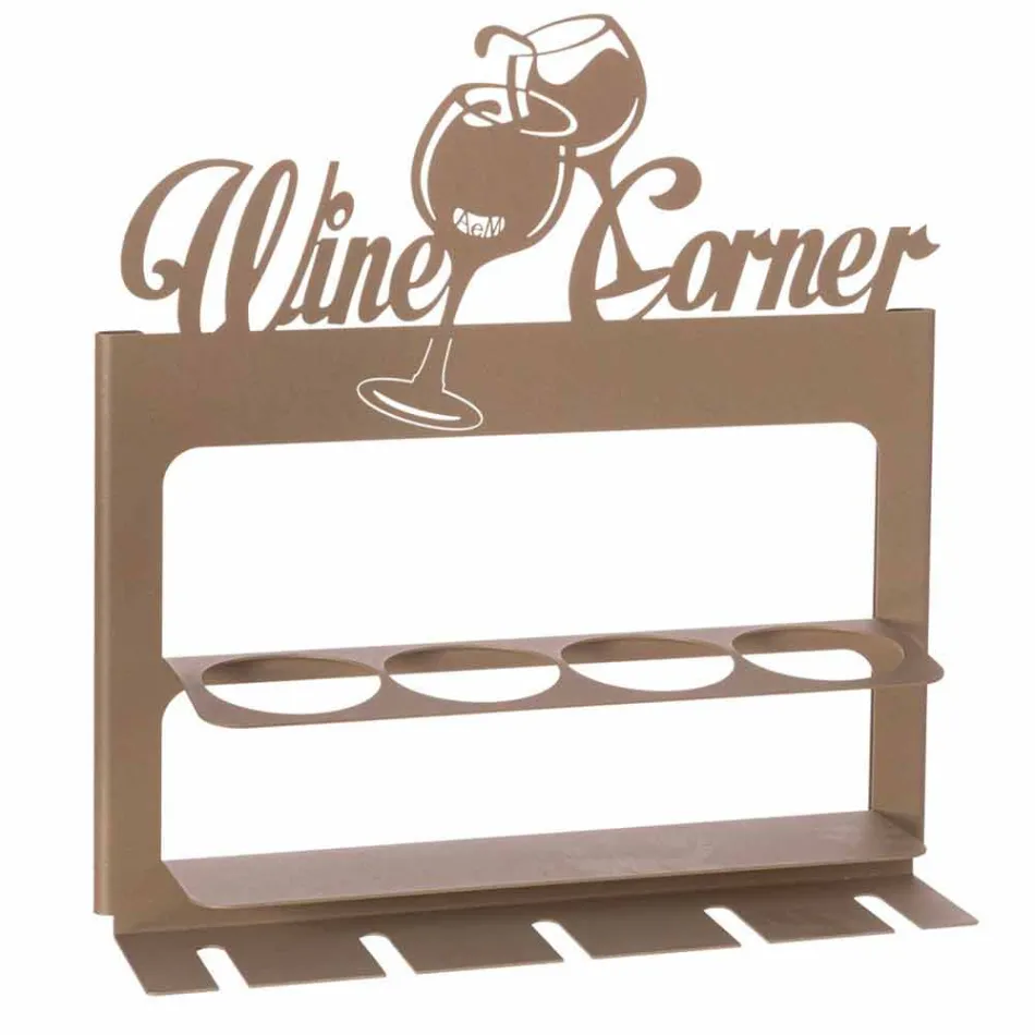 Håndlavet flaskeholder i ædle jern Fremstillet i Italien - Maste Viadurini