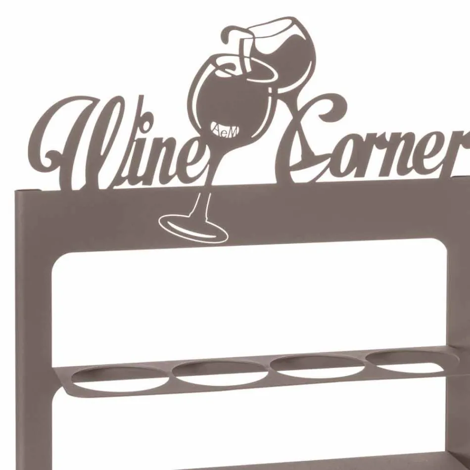 Håndlavet flaskeholder i ædle jern Fremstillet i Italien - Maste Viadurini