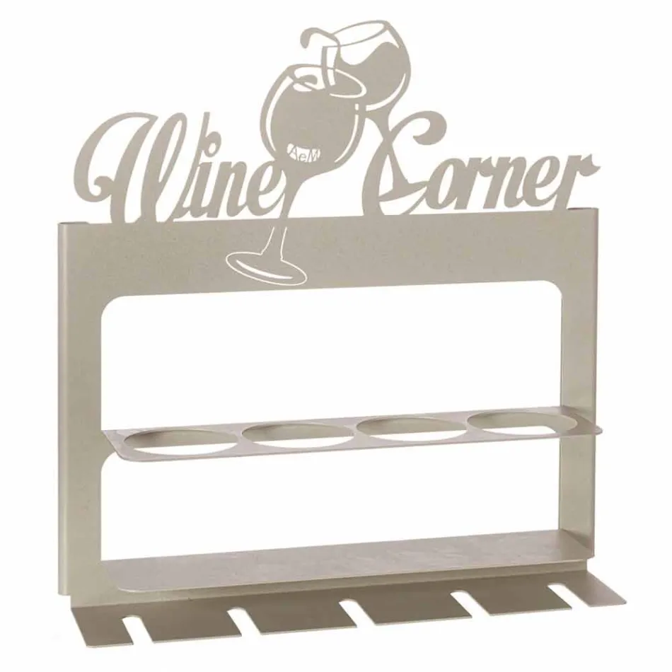 Håndlavet flaskeholder i ædle jern Fremstillet i Italien - Maste Viadurini