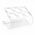 Fritstående flaskeholder til 6 flasker i gennemsigtig plexiglas - Tanatin