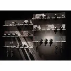 Vægflaskeholder til 6 flasker i plexiglas Fremstillet i Italien - Canberra Viadurini