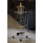 Søjleflaskeholder og isspand i gennemsigtig akryl - Ciampino Viadurini