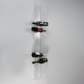 Vægvinflaskeholder i gennemsigtig akrylkrystal - Piccolo