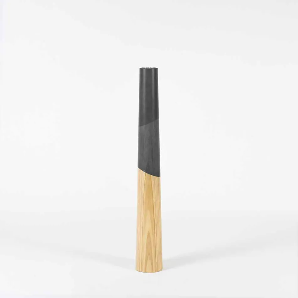 Moderne lysestage i massivt fyrretræ med farvede detaljer - Candor Viadurini