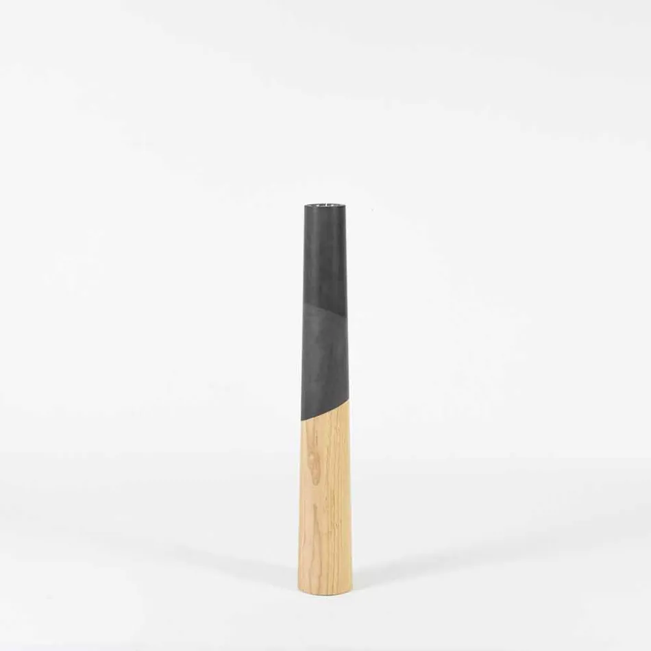 Moderne lysestage i massivt fyrretræ med farvede detaljer - Candor Viadurini