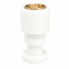 Lav lysestage i hvid Carrara marmor og messing fremstillet i Italien - Benton Viadurini