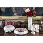 Designlysestage i messing og hvid Carrara-marmor fremstillet i Italien - Bevis Viadurini