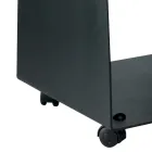 Træholder med Hjul og Håndtag Fremstillet af Metal Made in Italy - Måge Viadurini