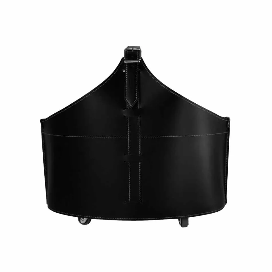 Portalegna fra interiør med hjul i en moderne regenereret læder Fabia Viadurini