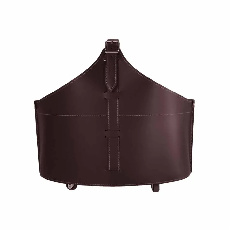 Portalegna fra interiør med hjul i en moderne regenereret læder Fabia Viadurini