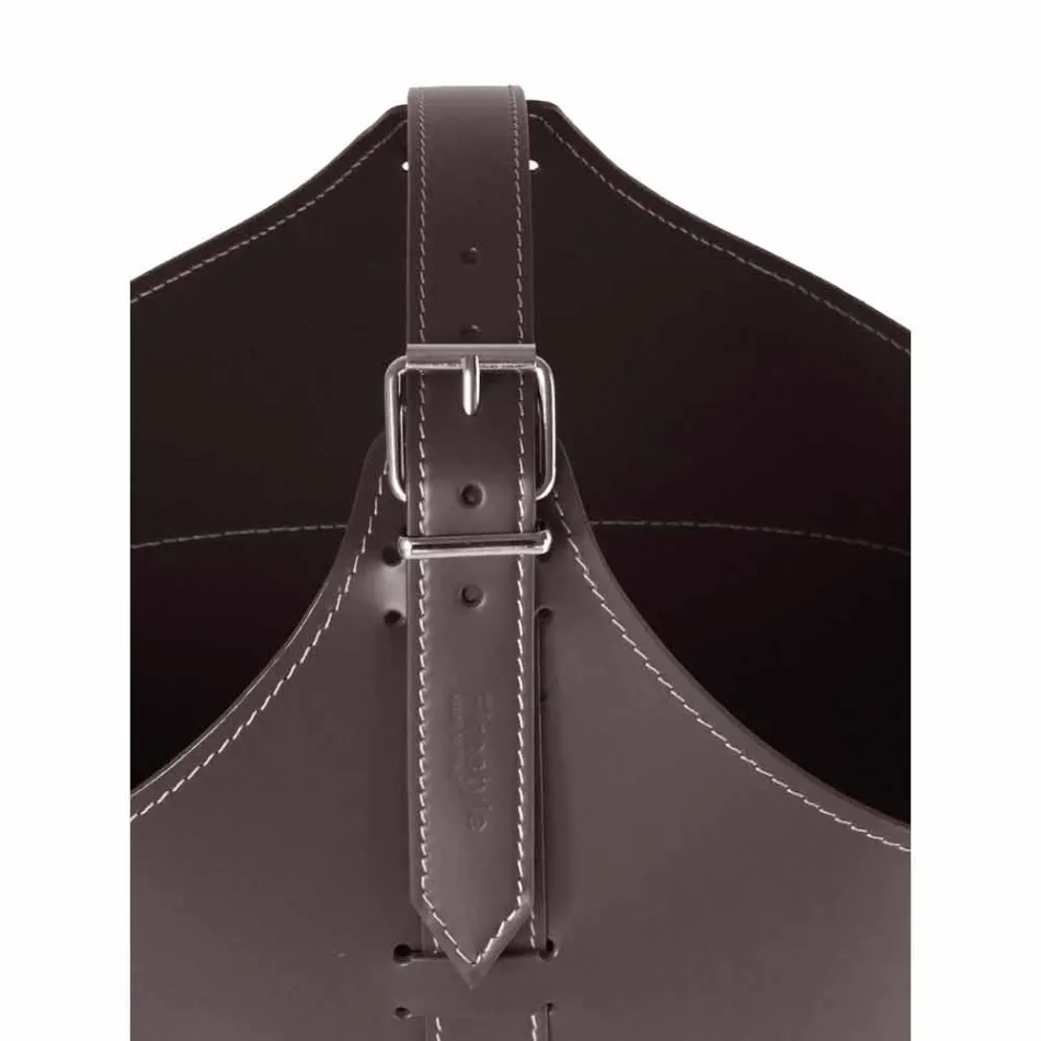 Portalegna fra interiør med hjul i en moderne regenereret læder Fabia Viadurini