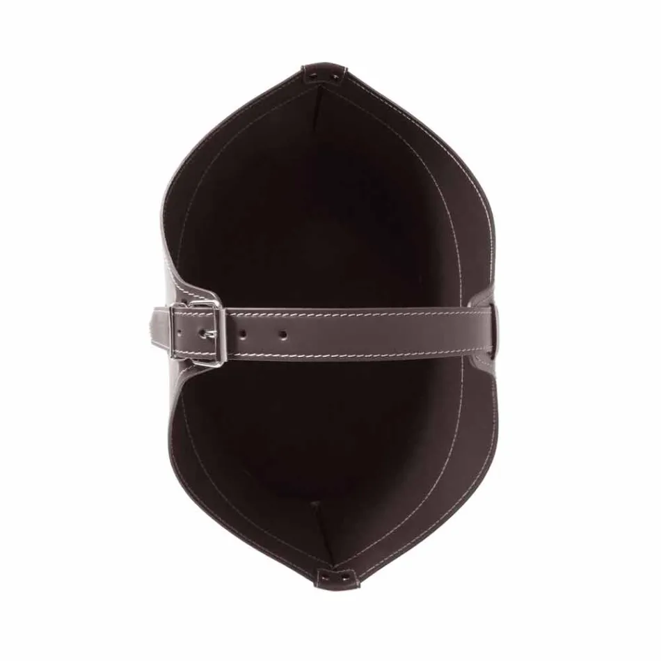 Portalegna fra interiør med hjul i en moderne regenereret læder Fabia Viadurini