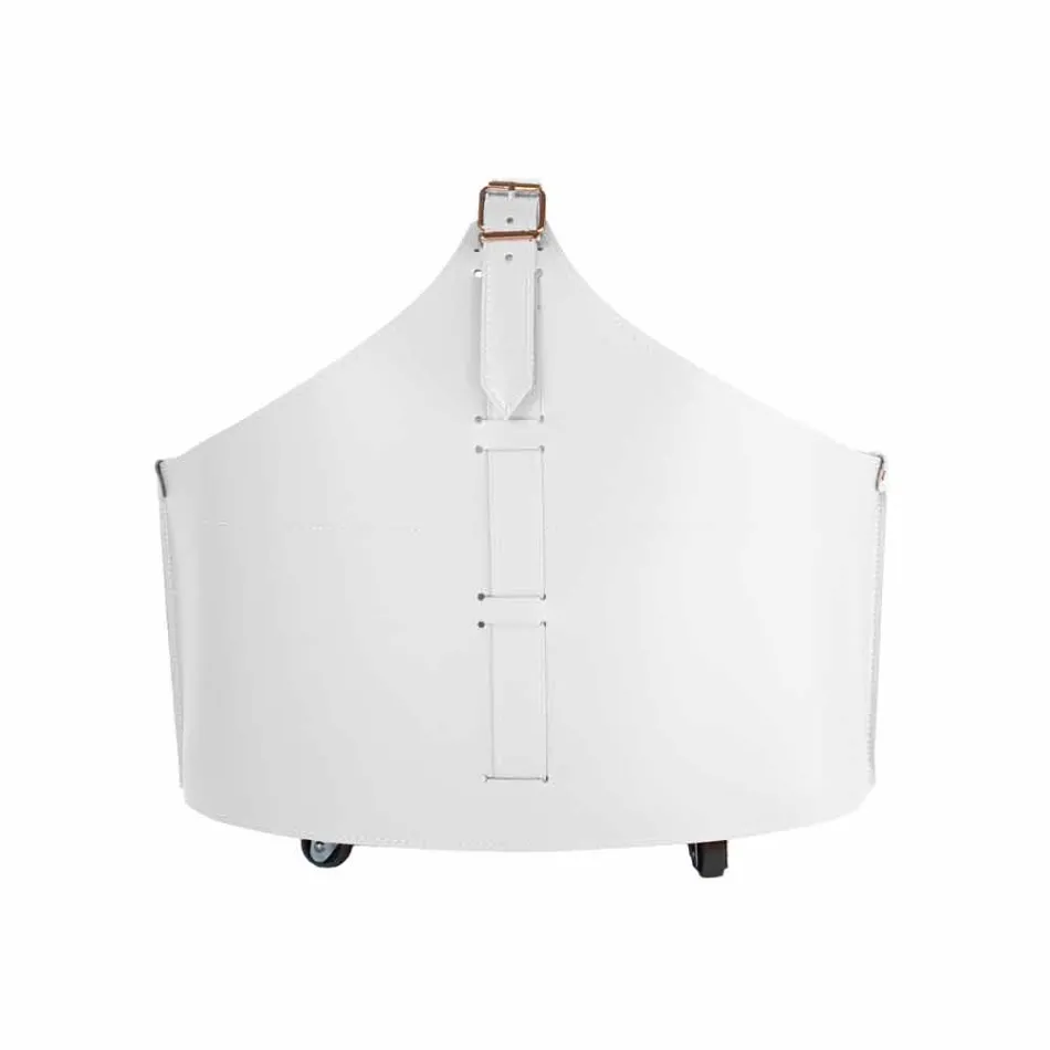 Portalegna fra interiør med hjul i en moderne regenereret læder Fabia Viadurini