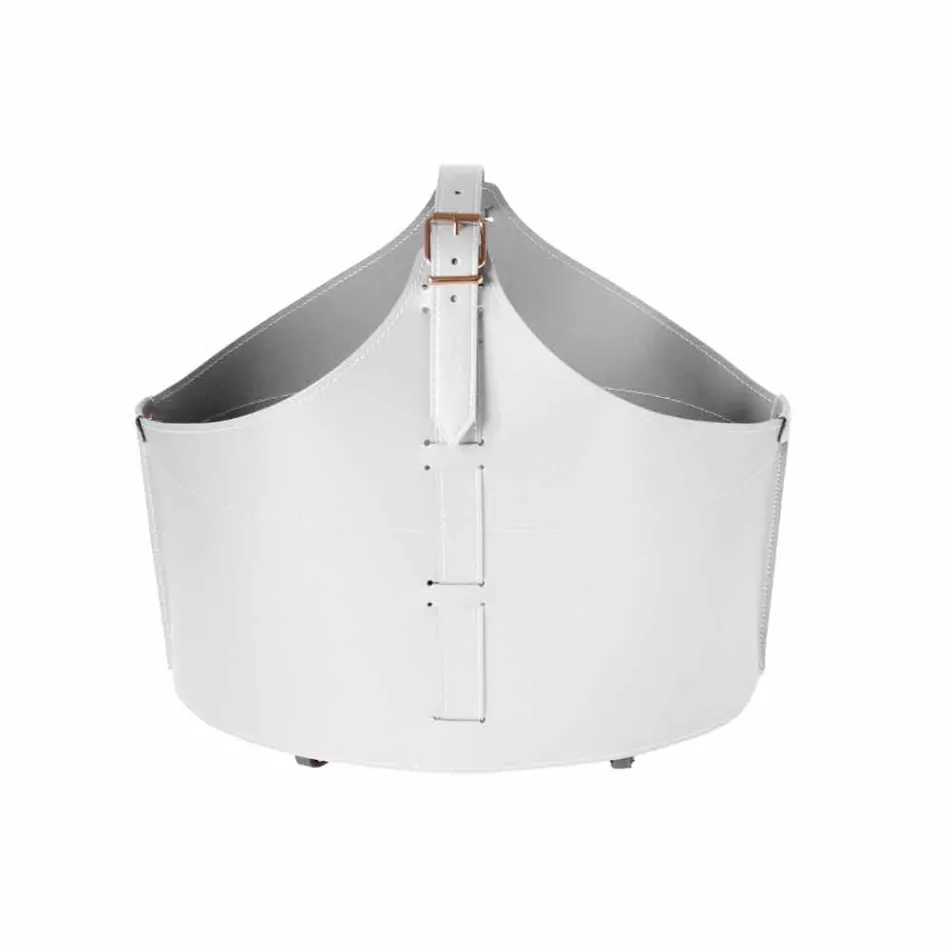 Portalegna fra interiør med hjul i en moderne regenereret læder Fabia Viadurini