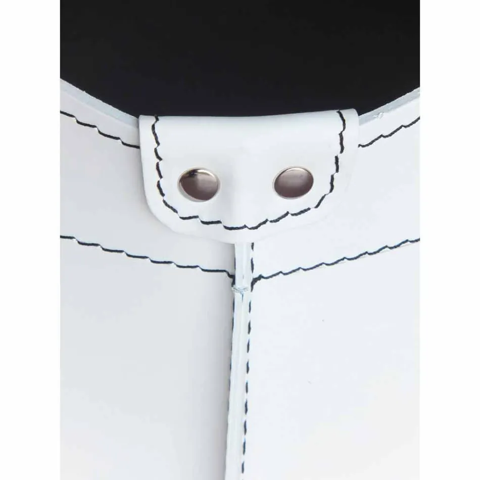 Portalegna fra interiør med hjul i en moderne regenereret læder Fabia Viadurini