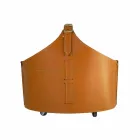 Portalegna fra interiør med hjul i en moderne regenereret læder Fabia Viadurini