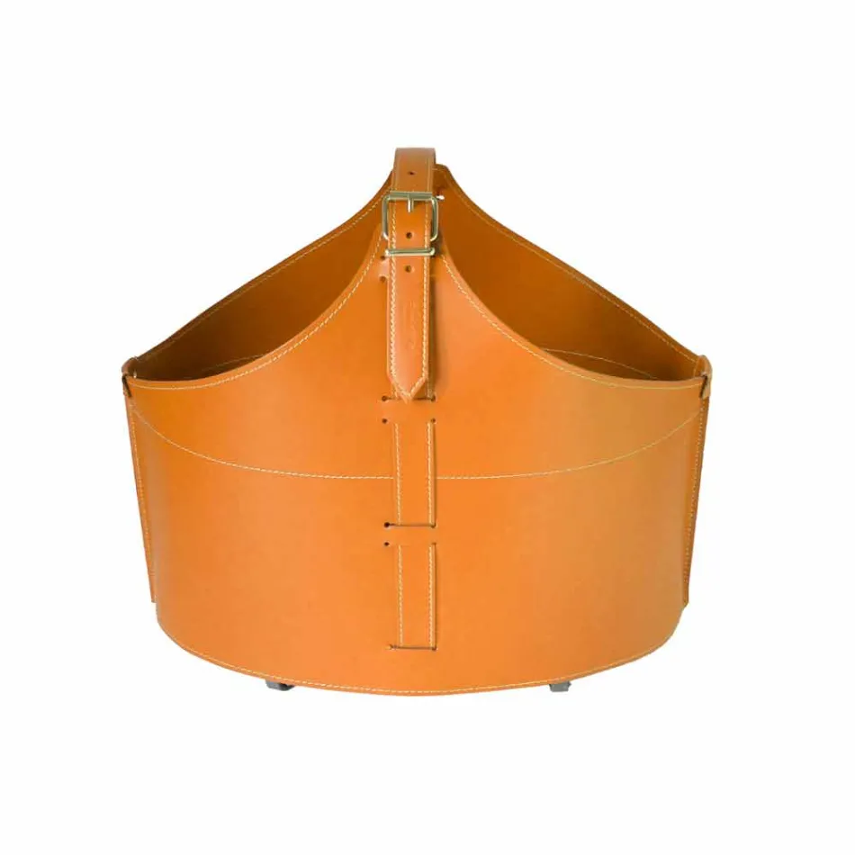 Portalegna fra interiør med hjul i en moderne regenereret læder Fabia Viadurini