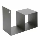 Indendørs træholder i farvet stål med sofabord fremstillet i Italien - Cecio Viadurini