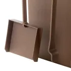 Indendørs brændeholder i brunt stål fremstillet i Italien med værktøjer - Volturno Viadurini