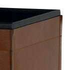 Træholder i 2 størrelser i brunt øko-læder Made in Italy - Formica Viadurini