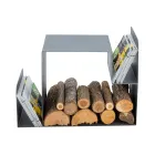 Design træholder til indendørs i gråt stål lavet i Italien - Tramontana Viadurini