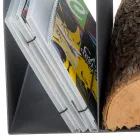 Design træholder til indendørs i gråt stål lavet i Italien - Tramontana Viadurini